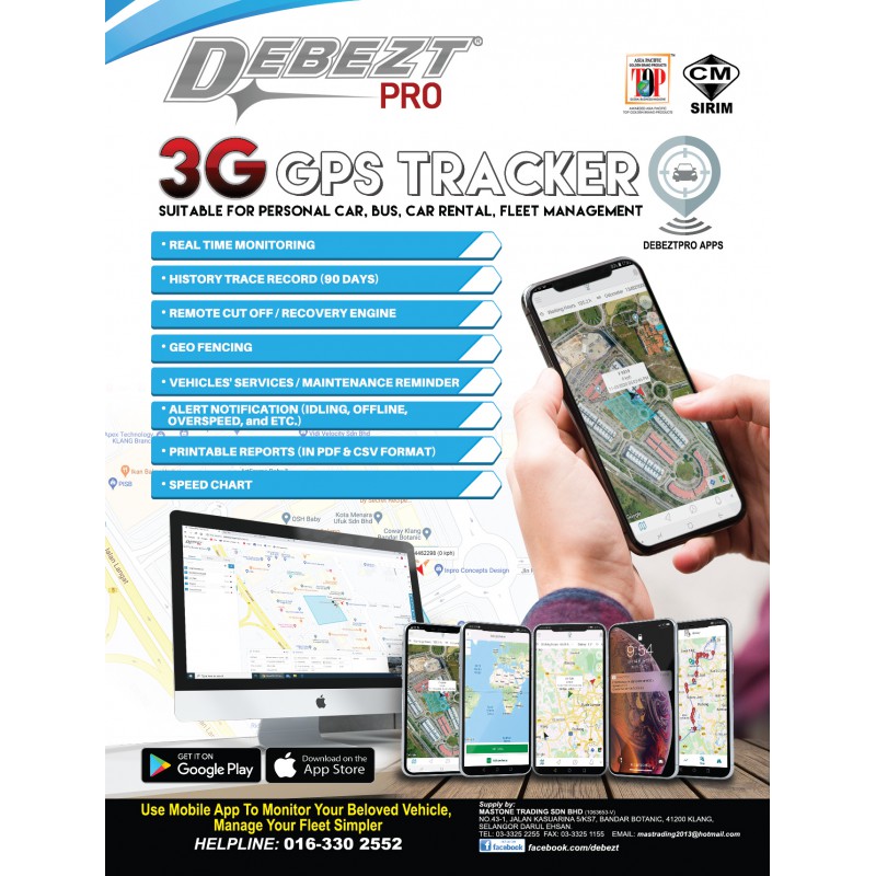 DEBEZT PRO DP3G-130 3G GPS TRACKER